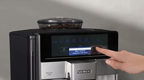 Siemens TE655203RW EQ.6 plus - Cafetera Espresso Automática, Display, 19 bar, 1,7 Litros, Acero Inoxidable