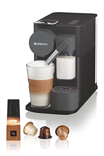 De'Longhi Lattissima One Evo, Máquina de Café en Cápsulas de un Solo Uso, Espumador de Leche Automático, Cappuccino y Latte, EN510.B, 1450W, Negro