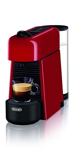 Nespresso Essenza Plus EN200.R, Cafetera De'Longhi, sistema de cápsulas, depósito de agua 1L, color rojo