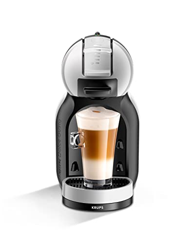 Krups Nescafé Dolce Gusto Mini Me S Cafetera de cápsulas con 15 bares de presión, capacidad 0.8 L, bebidas frías o calientes, modo Eco, Play&Select, Thermoblock, 35 tipos café, Negra y blanca