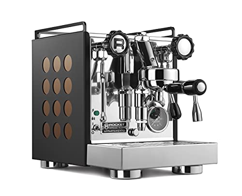 Rocket Appartamento Negro/Cobre | Máquina de café espresso compacta - Doble circuito con grupo de preparación E61