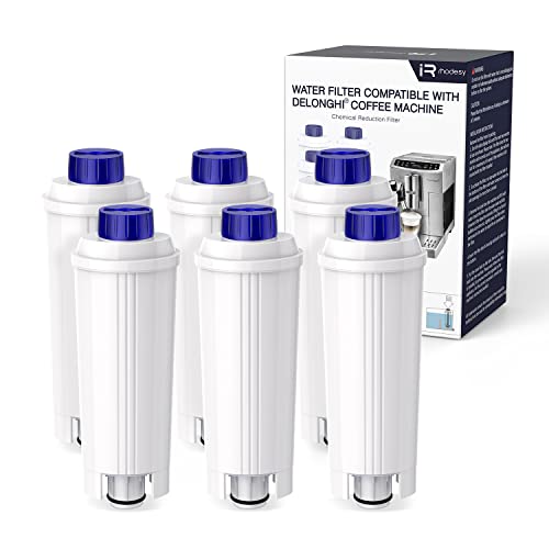 iRhodesy Filtros de agua para cafeteras automáticas Delonghi Dinamica Magnifica s ECAM DLSC002 De longhi compatibles con ESAM, ETAM Series (6 unidades)