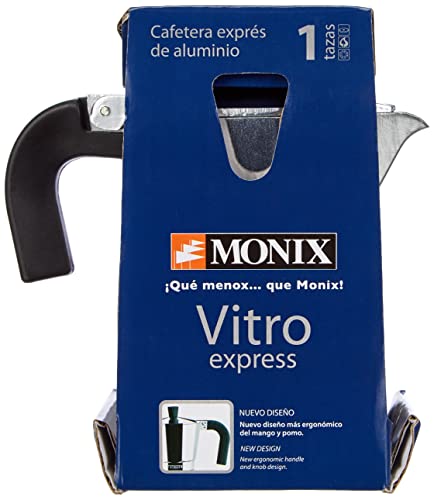Monix M620001 Cafetera, Aluminio, Plata, 1 tazas