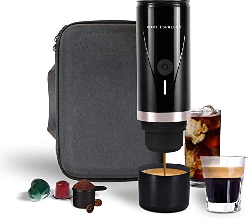 Mini máquina de café espresso portátil I Cafetera de camping para cápsulas Nespresso | cafetera portátil café molido