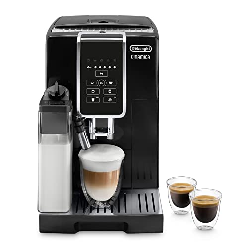 De'Longhi Dinamica, Máquina de Café en Grano Totalmente Automática, Cappuccino, Espresso, ECAM 350.50.B, Negro