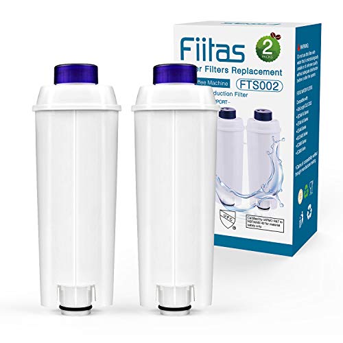 Fiitas DLSC002 Filtro Cafetera para Delonghi Magnifica s, Compatible con las Series ECAM, ESAM, ETAM y BCO (2 Piezas)
