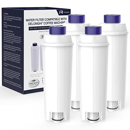 iRhodesy Filtro Cafetera para DeLonghi DLSC002, Filtro de Agua Compatible con Delonghi Magnifica s, ECAM, ESAM, ETAM, BCO Series (4 Unidad)