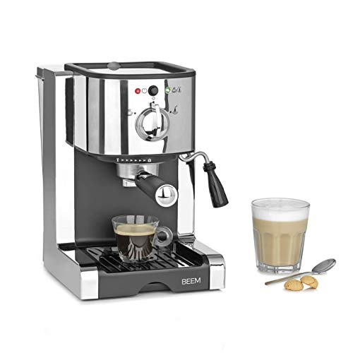 BEEM Máquina de café espresso ESPRESSO-PERFECT | Máquina de café espresso de 20 bares | Para cápsulas, polvo&Pads | Con boquilla de espuma de leche para especialidades de café como las del barista