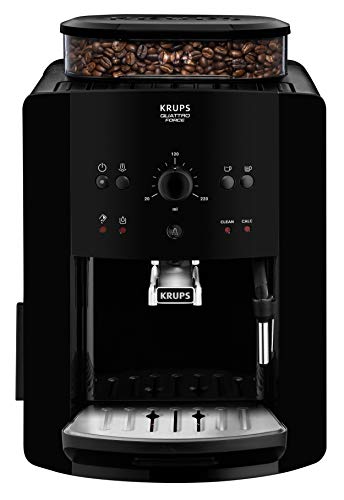 Krups Arábica Cafetera Espresso Automática, 1450 W, 1.7 litros, Acero Inoxidable, Negro