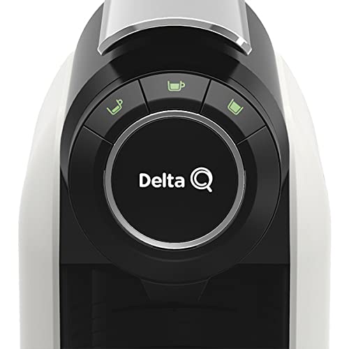 Delta Q - Pack Cafetera Delta Q Evolution Blanca - Para Cafés, Té y Bebidas calientes - Sencilla y Práctica - Diseño Elegante - Pack XL con 40 Cápsulas de Qharacter + Qalidus + Qharisma + EpiQ