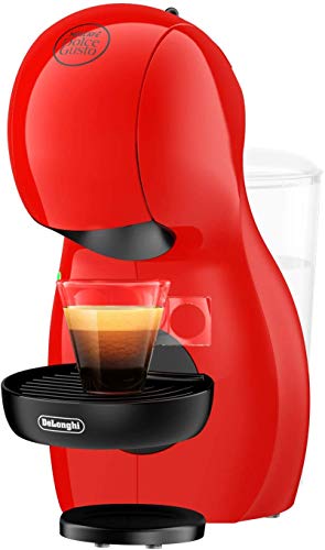 Nescafé Dolce Gusto De'longhi Piccolo XS EDG210.R - Cafetera de cápsulas con 15 bares de presión, 0.8L, con tres packs de café, color rojo