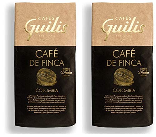 CAFES GUILIS DESDE 1928 AMANTES DEL CAFE Café de Colombia en Grano Arábica Tueste Natural. Finca Mocatán 2 Kg