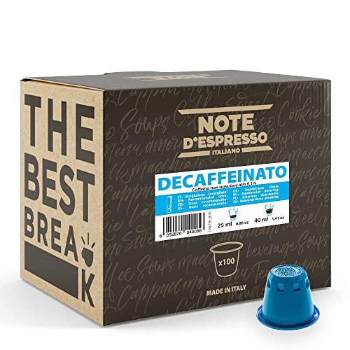 Note d'Espresso - Descafeinado - Cápsulas de Café - Compatibles con Cafeteras NESPRESSO* - 100 caps